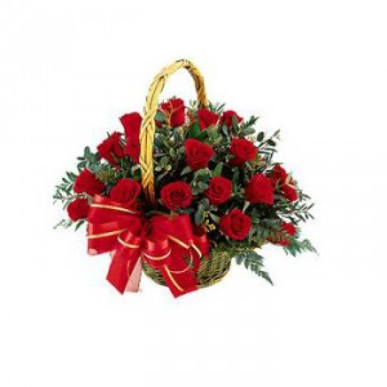 Кошница 31 червени рози